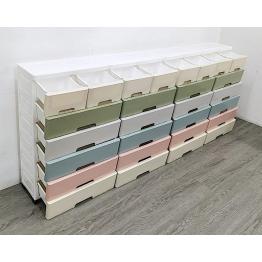 Plastic Chest of 7 Drawers on Castors (New) ($380 each)